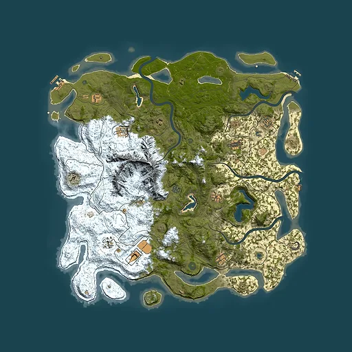 Rust map seed 2039407233, 5250x5250m top-down preview