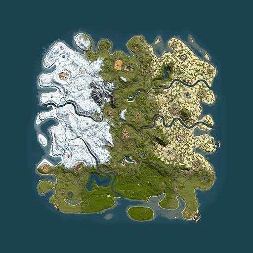 Rust map seed 458060904, 5200x5200m top-down preview