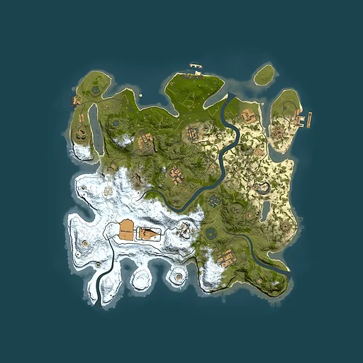 Rust map seed 579291529, 3500x3500m top-down preview