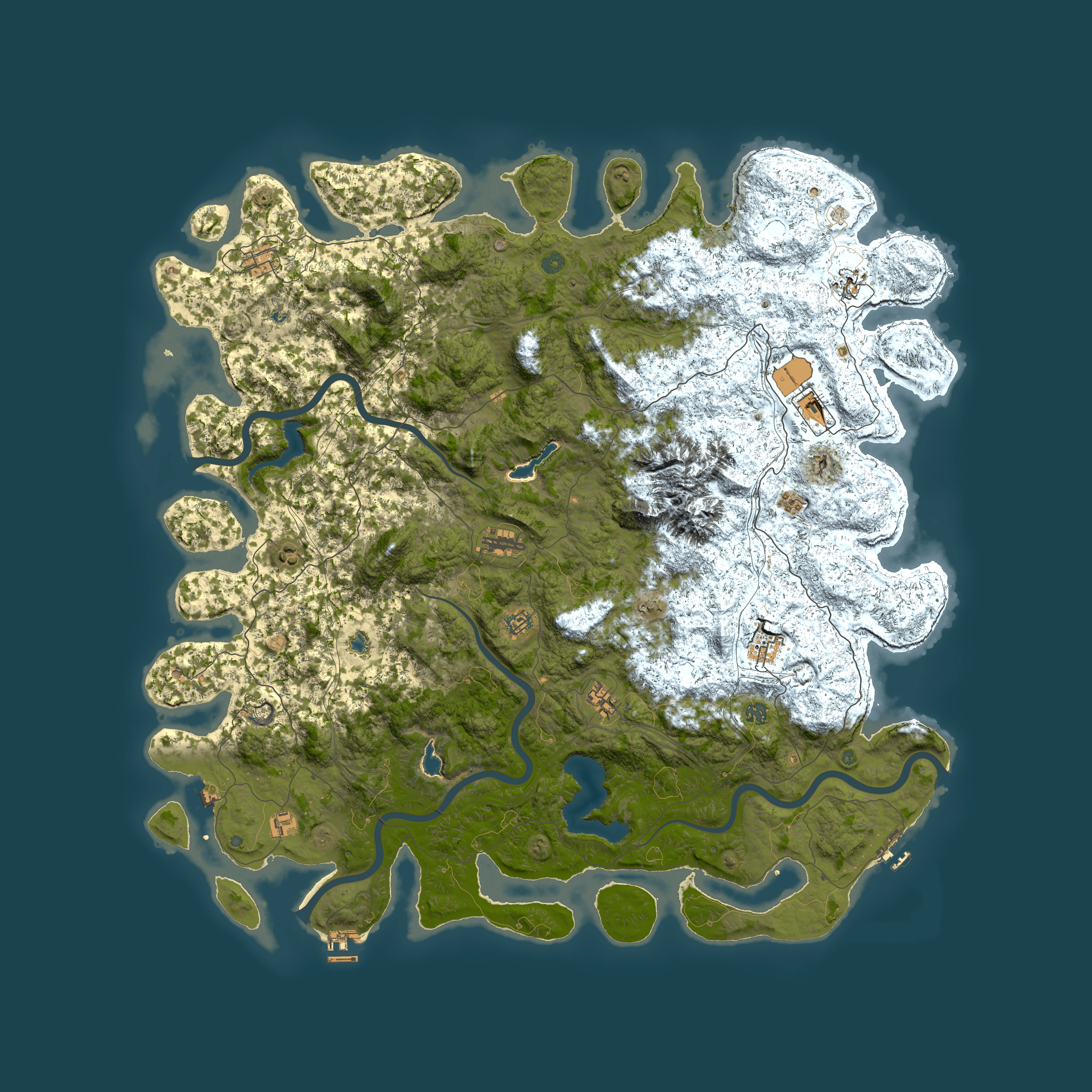 Full top-down render of Rust map seed 454372268, 5950x5950m