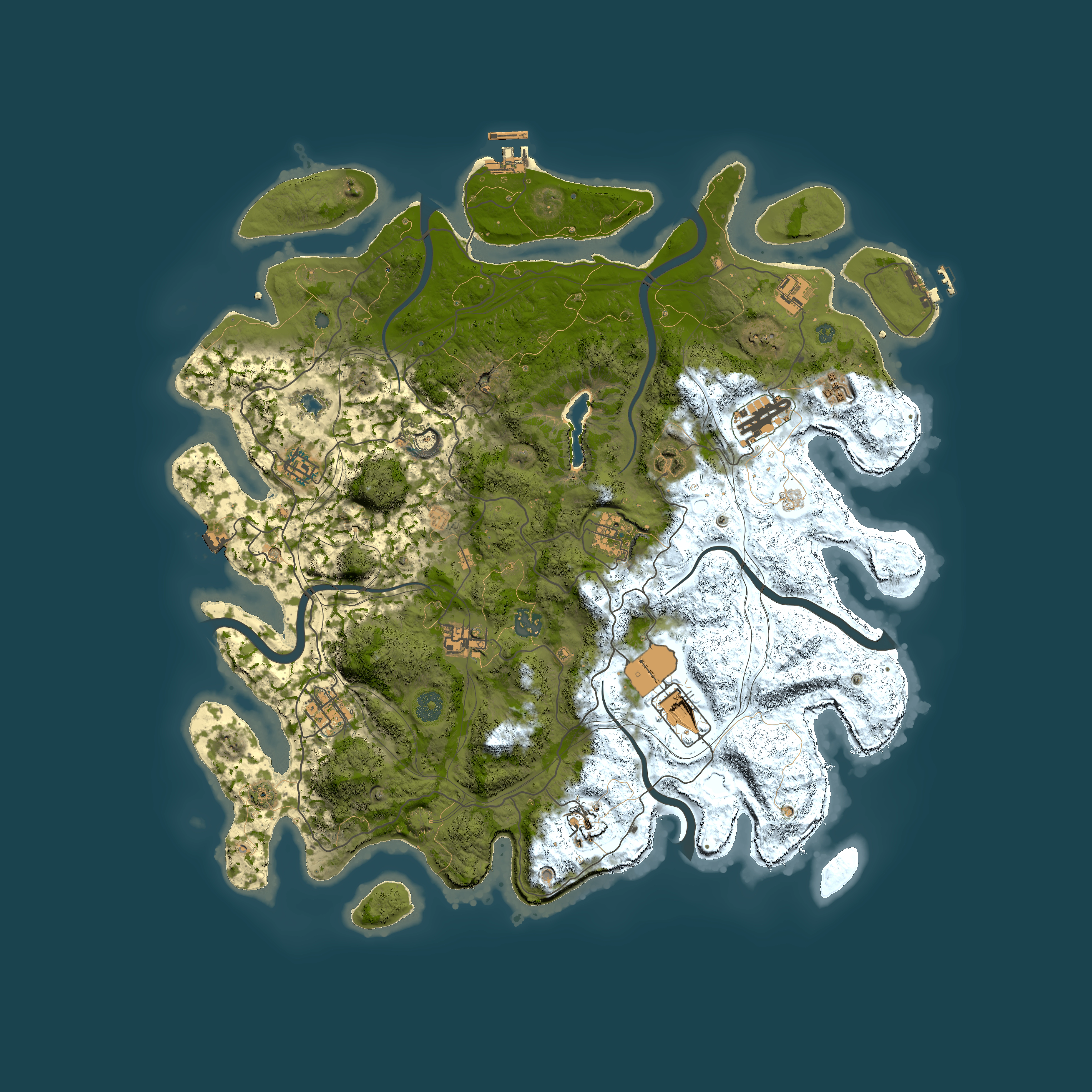 Full top-down render of Rust map seed 73703227, 4350x4350m