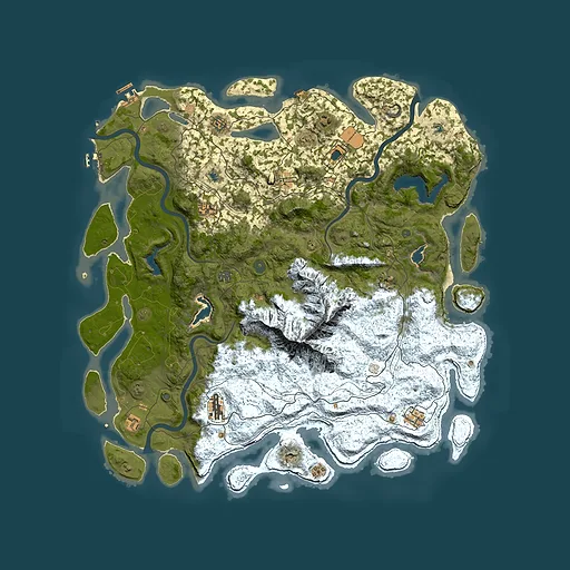 Rust map seed 1240050023, 5200x5200m top-down preview