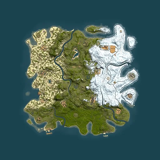 Rust map seed 1314887683, 4400x4400m top-down preview