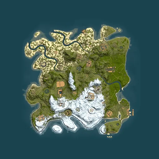 Rust map seed 300352955, 3900x3900m top-down preview
