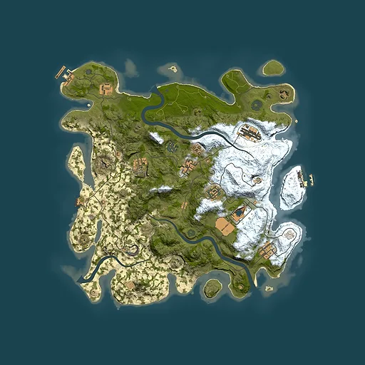 Rust map seed 310600451, 3850x3850m top-down preview
