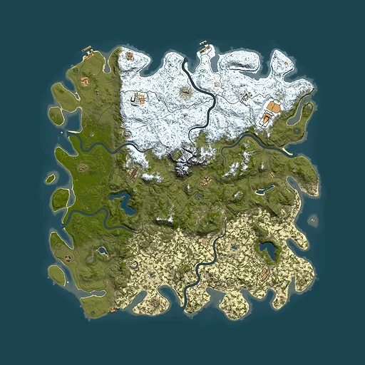Rust map seed 915762029, 6000x6000m top-down preview
