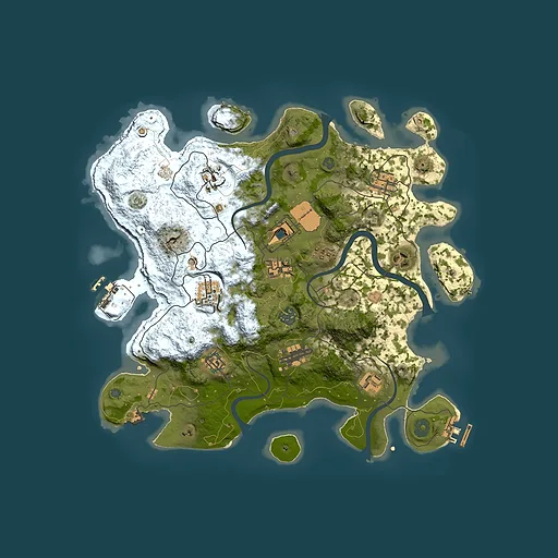 Rust map seed 161661148, 3650x3650m top-down preview