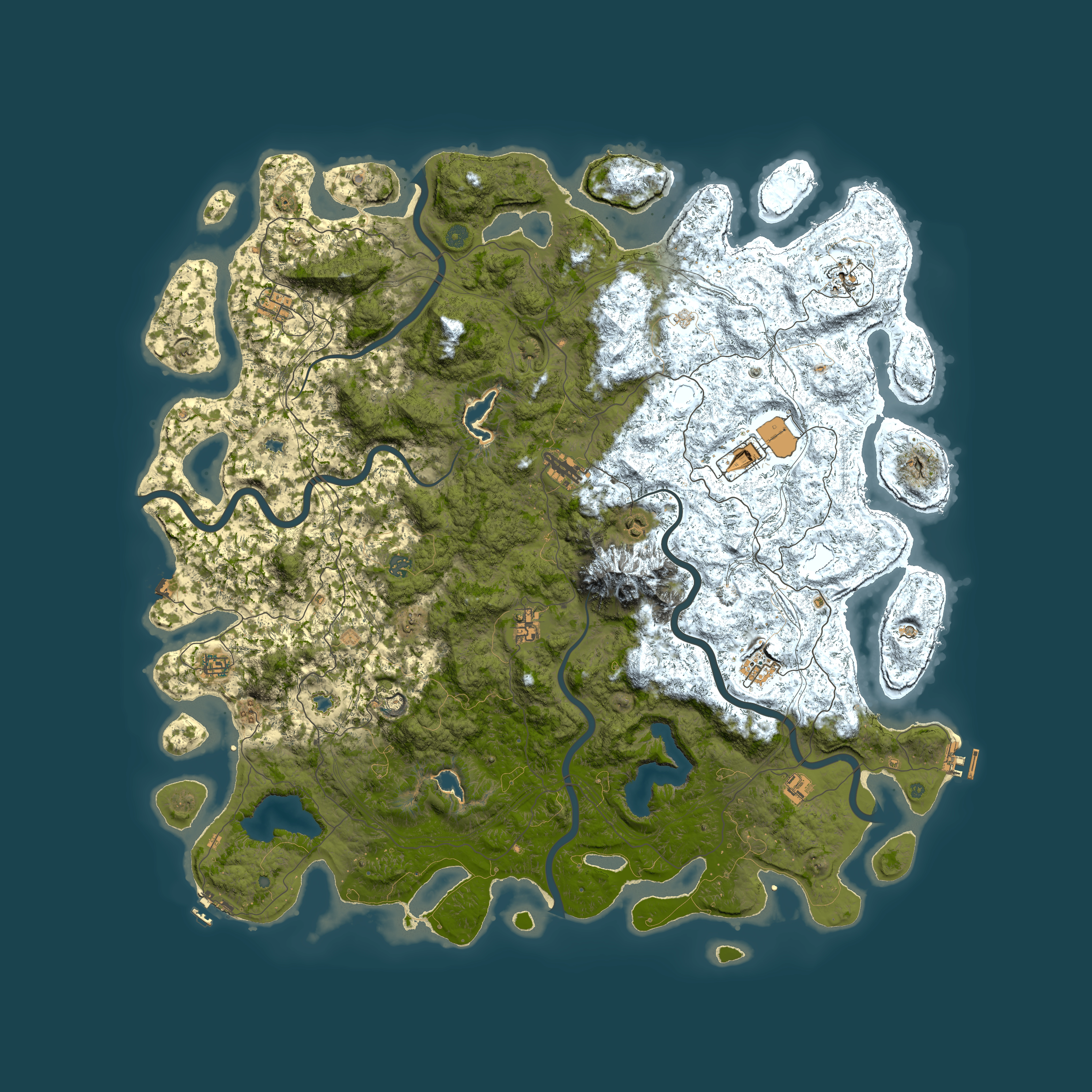 Full top-down render of Rust map seed 1439260087, 5800x5800m