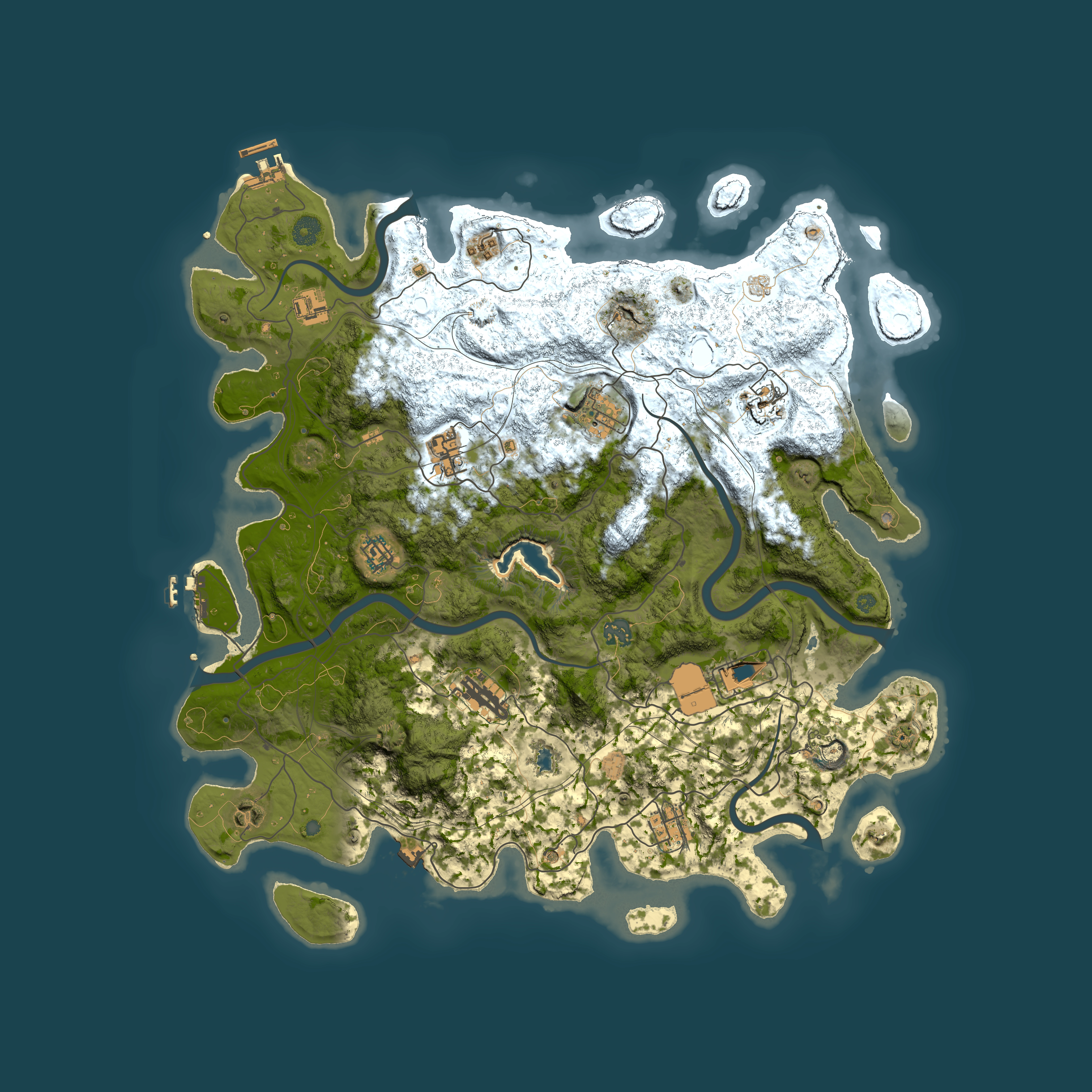 Full top-down render of Rust map seed 1095658946, 4450x4450m