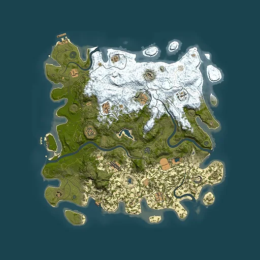 Rust map seed 1095658946, 4450x4450m top-down preview