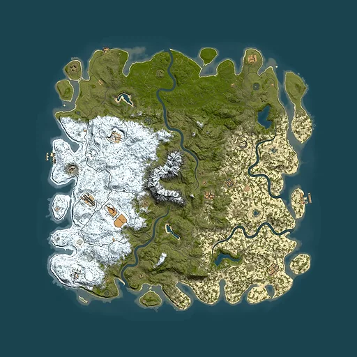 Rust map seed 1052658505, 5850x5850m top-down preview