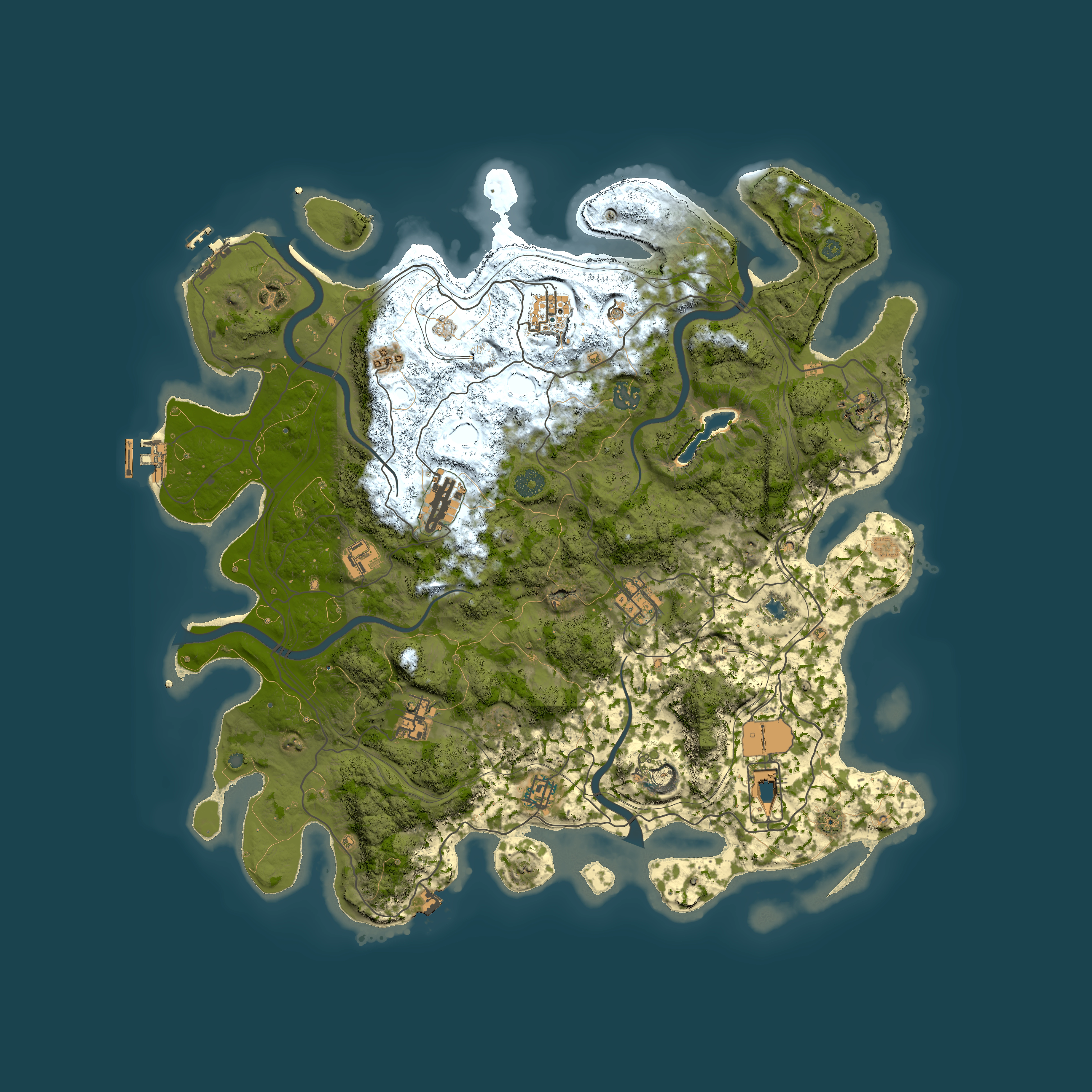 Full top-down render of Rust map seed 846422263, 4450x4450m