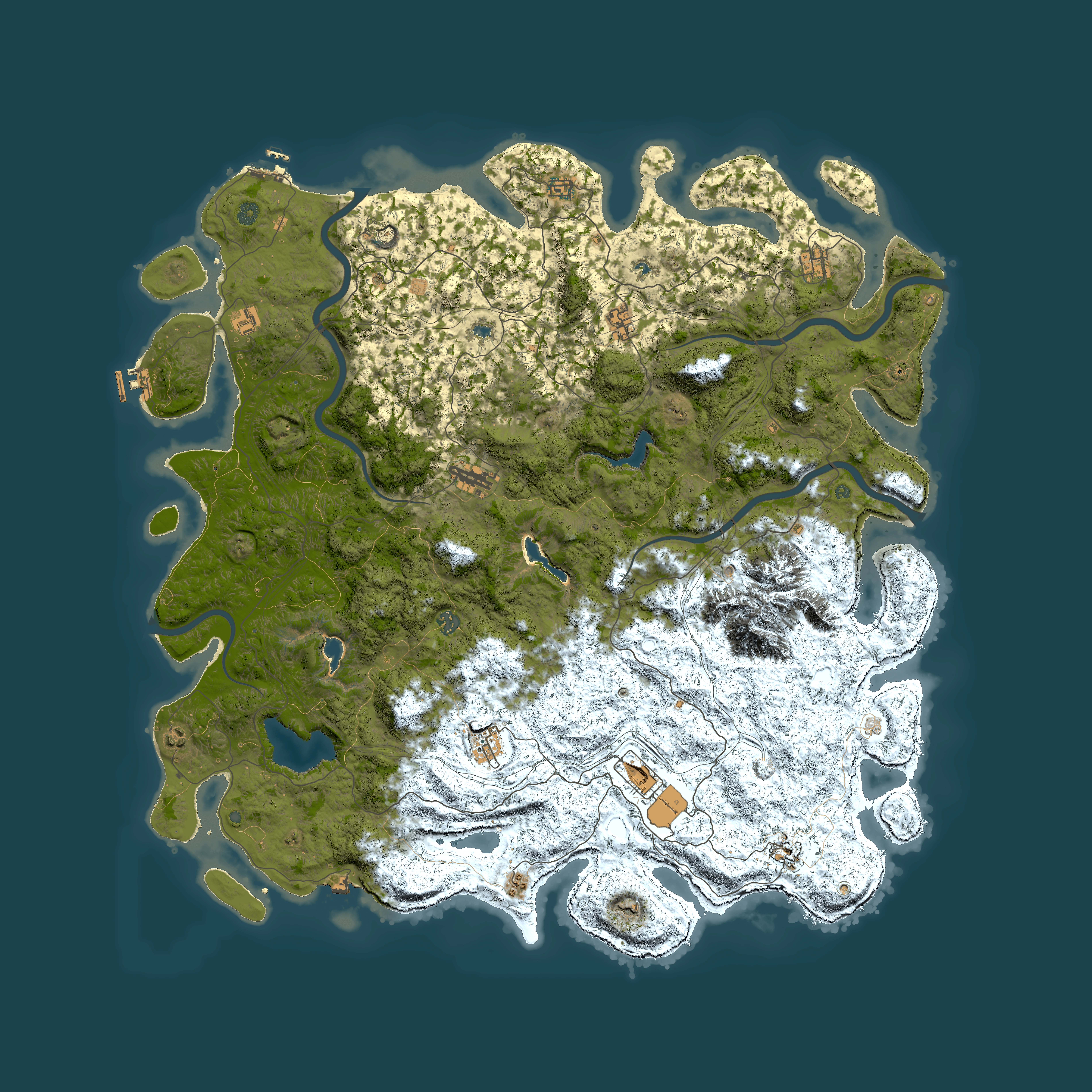 Full top-down render of Rust map seed 14854459, 5700x5700m