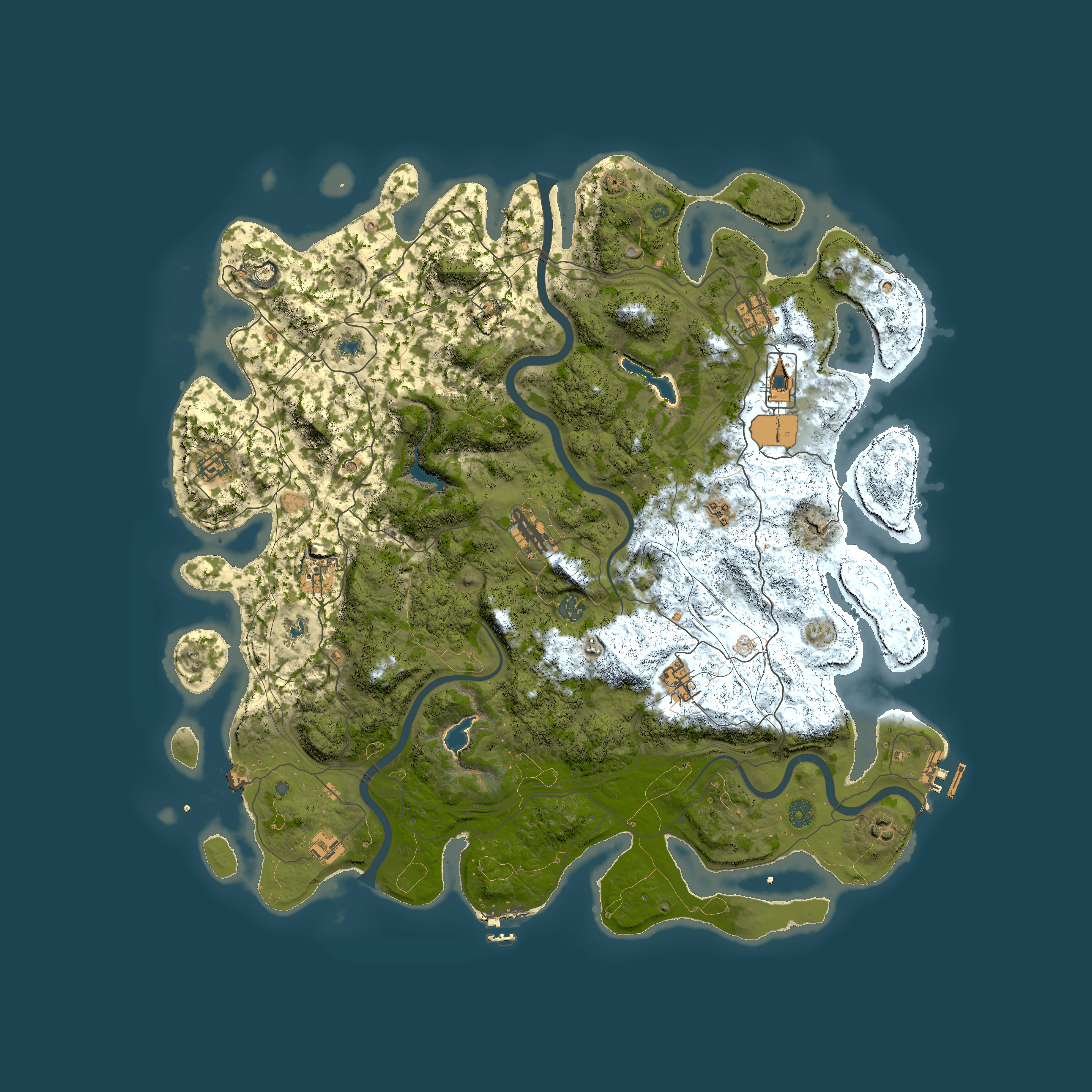 Full top-down render of Rust map seed 658975536, 4850x4850m