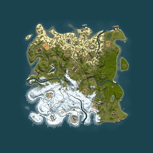 Rust map seed 1915233645, 4050x4050m top-down preview