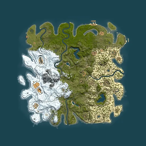 Rust map seed 161113859, 5000x5000m top-down preview