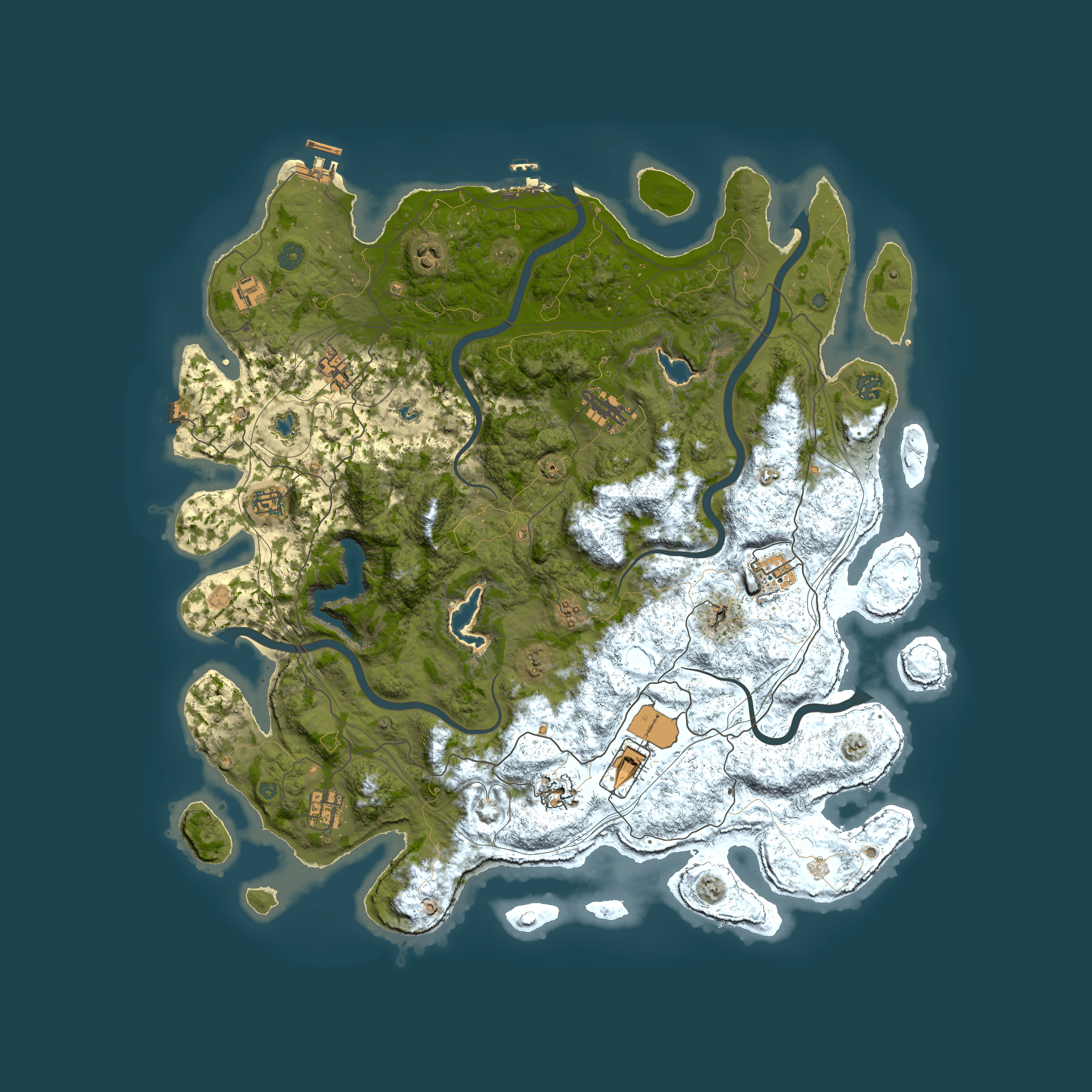 Full top-down render of Rust map seed 1653411844, 4850x4850m