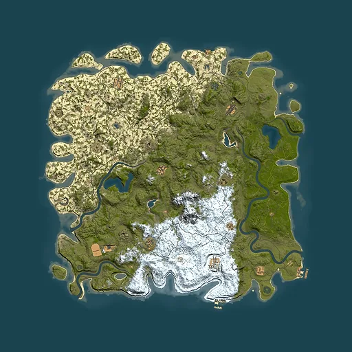 Rust map seed 300709423, 5750x5750m top-down preview