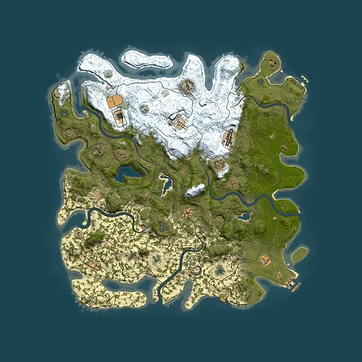 Rust map seed 1542806458, 4750x4750m top-down preview