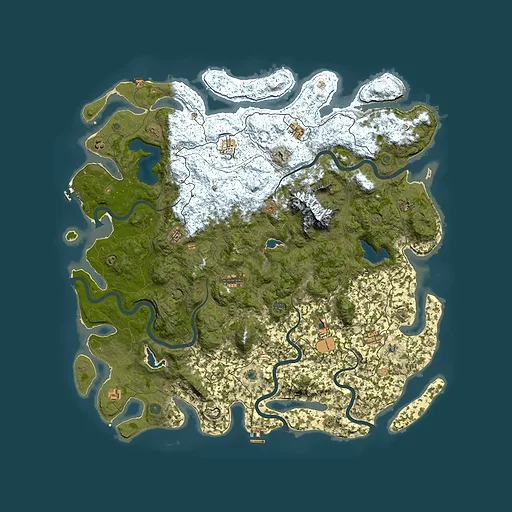 Rust map seed 1877314951, 5650x5650m top-down preview
