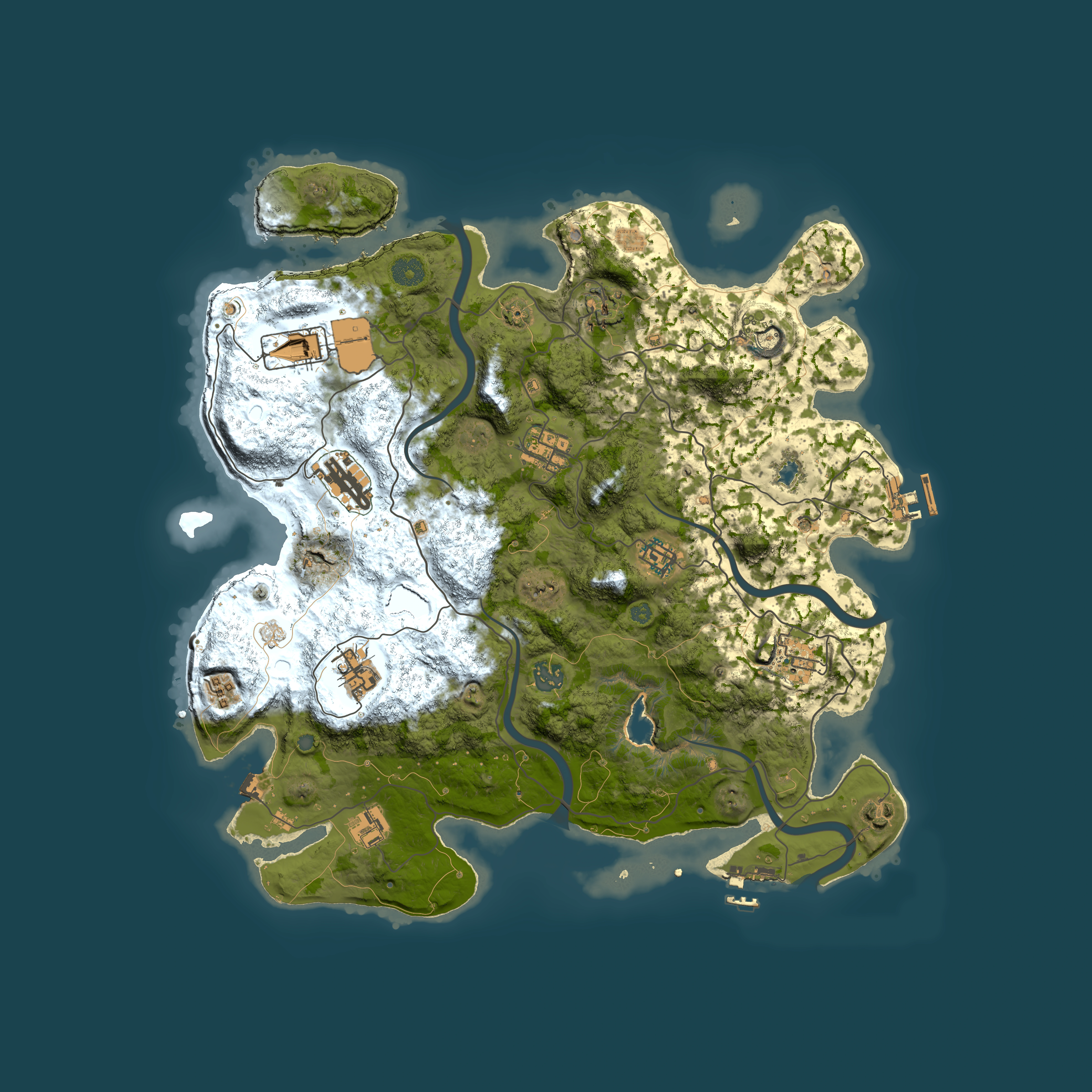 Full top-down render of Rust map seed 453623266, 4050x4050m
