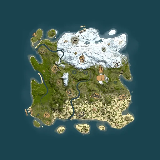 Rust map seed 55779763, 3850x3850m top-down preview