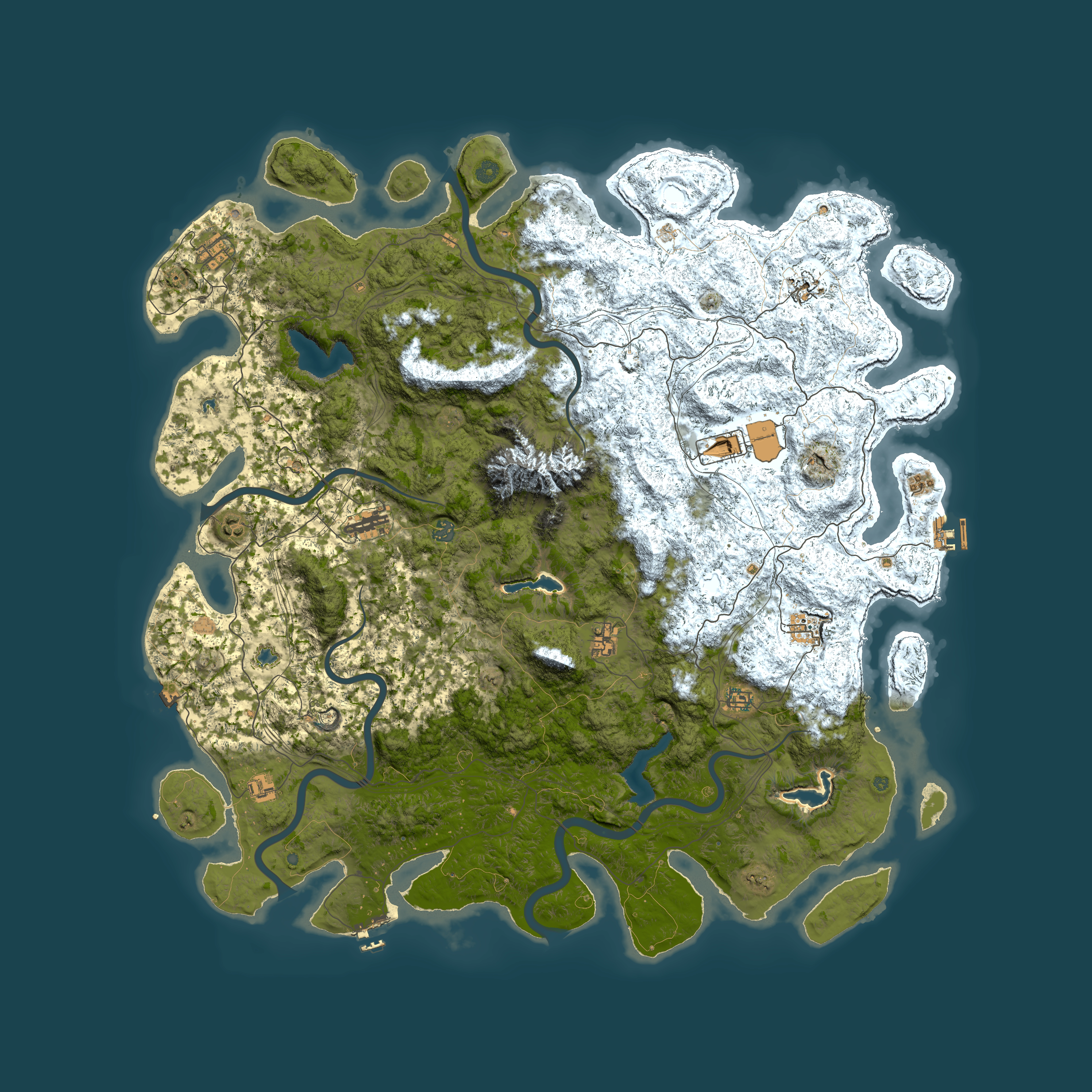 Full top-down render of Rust map seed 997955864, 5700x5700m