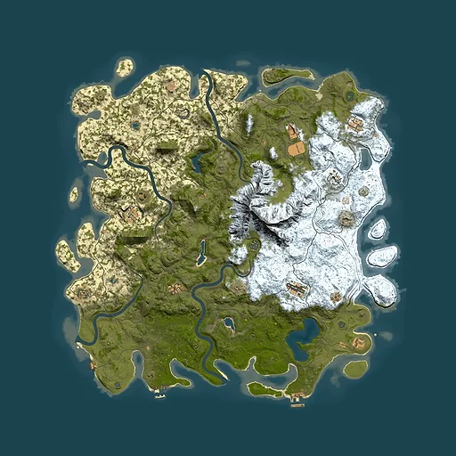 Rust map seed 507985554, 5550x5550m top-down preview