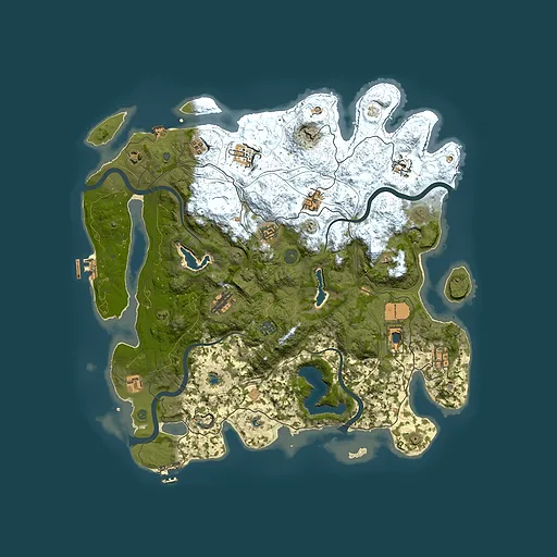 Rust map seed 1524109822, 4500x4500m top-down preview