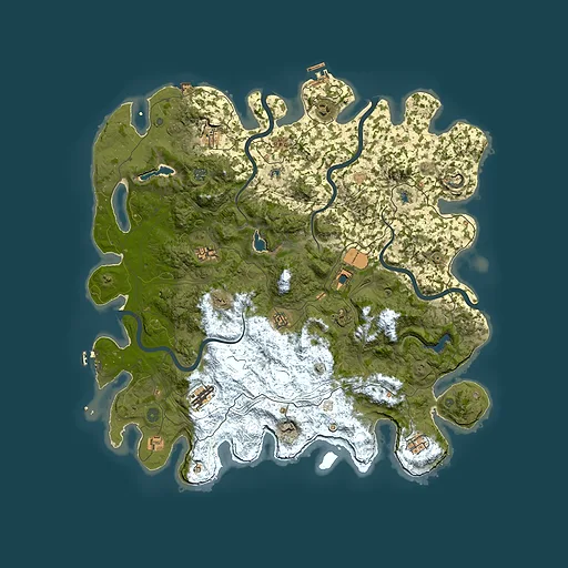 Rust map seed 1048266402, 4950x4950m top-down preview