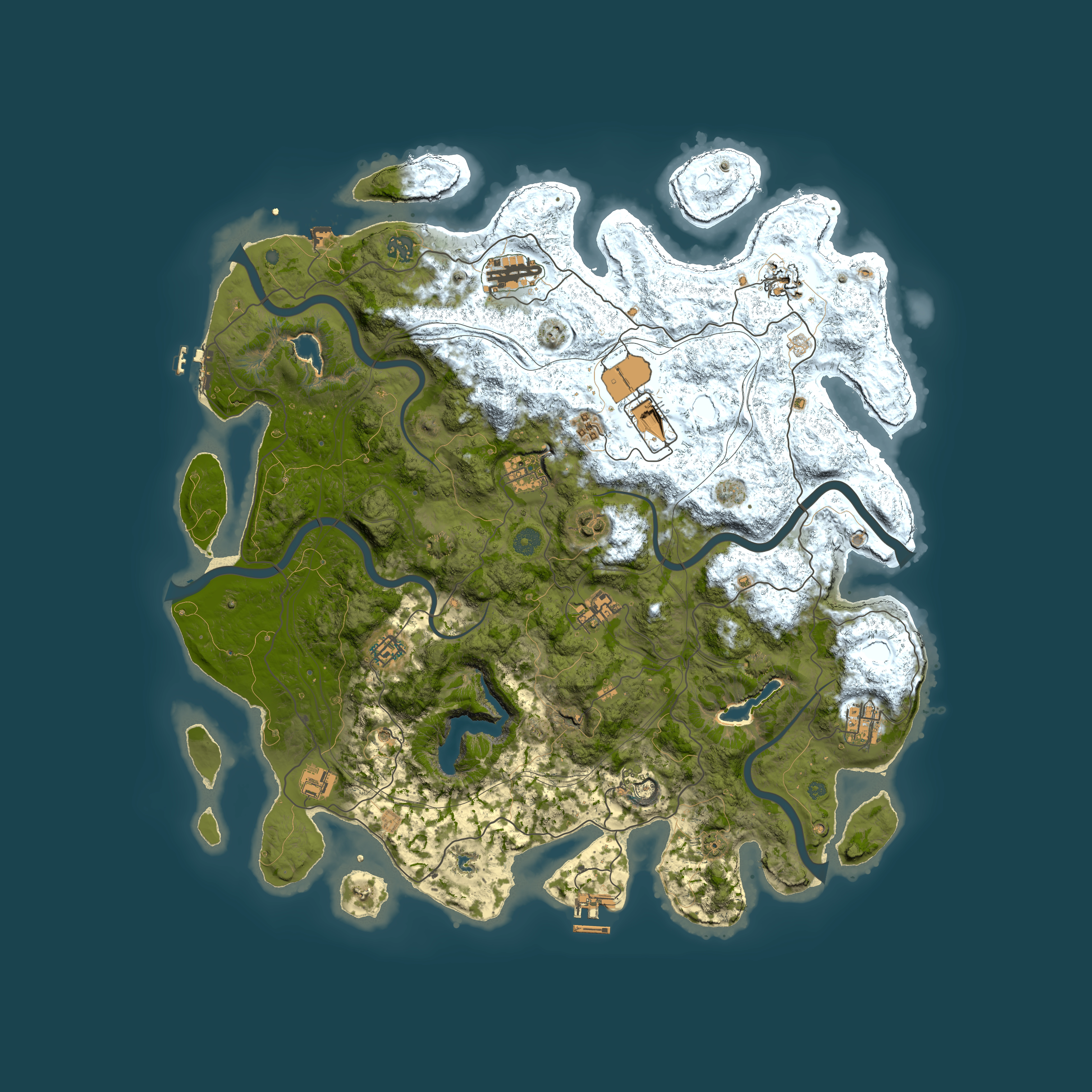 Full top-down render of Rust map seed 438868470, 4700x4700m