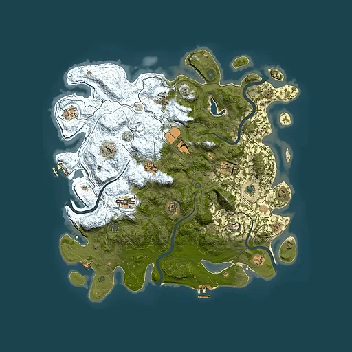 Rust map seed 2058106114, 4400x4400m top-down preview