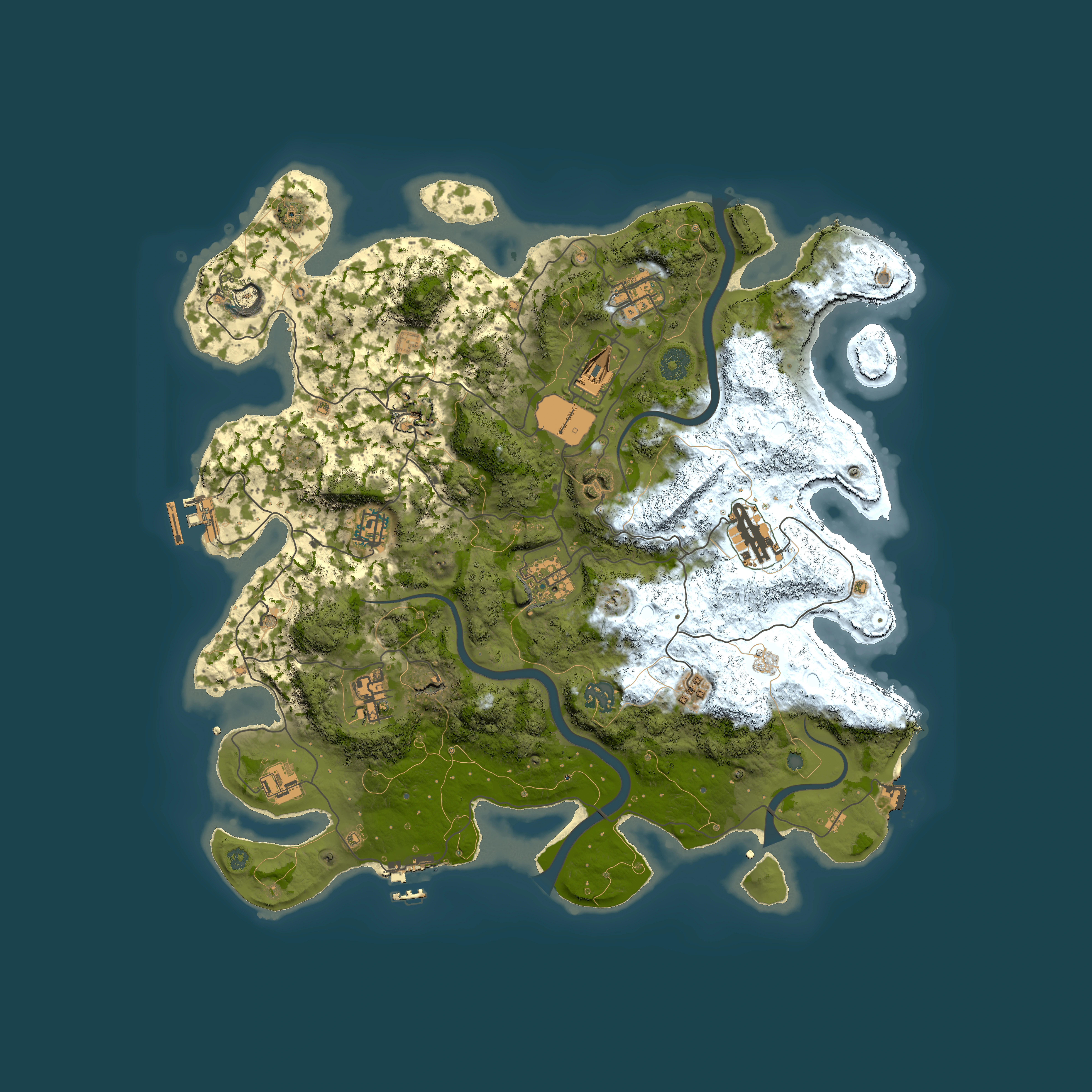 Full top-down render of Rust map seed 1971616535, 3950x3950m