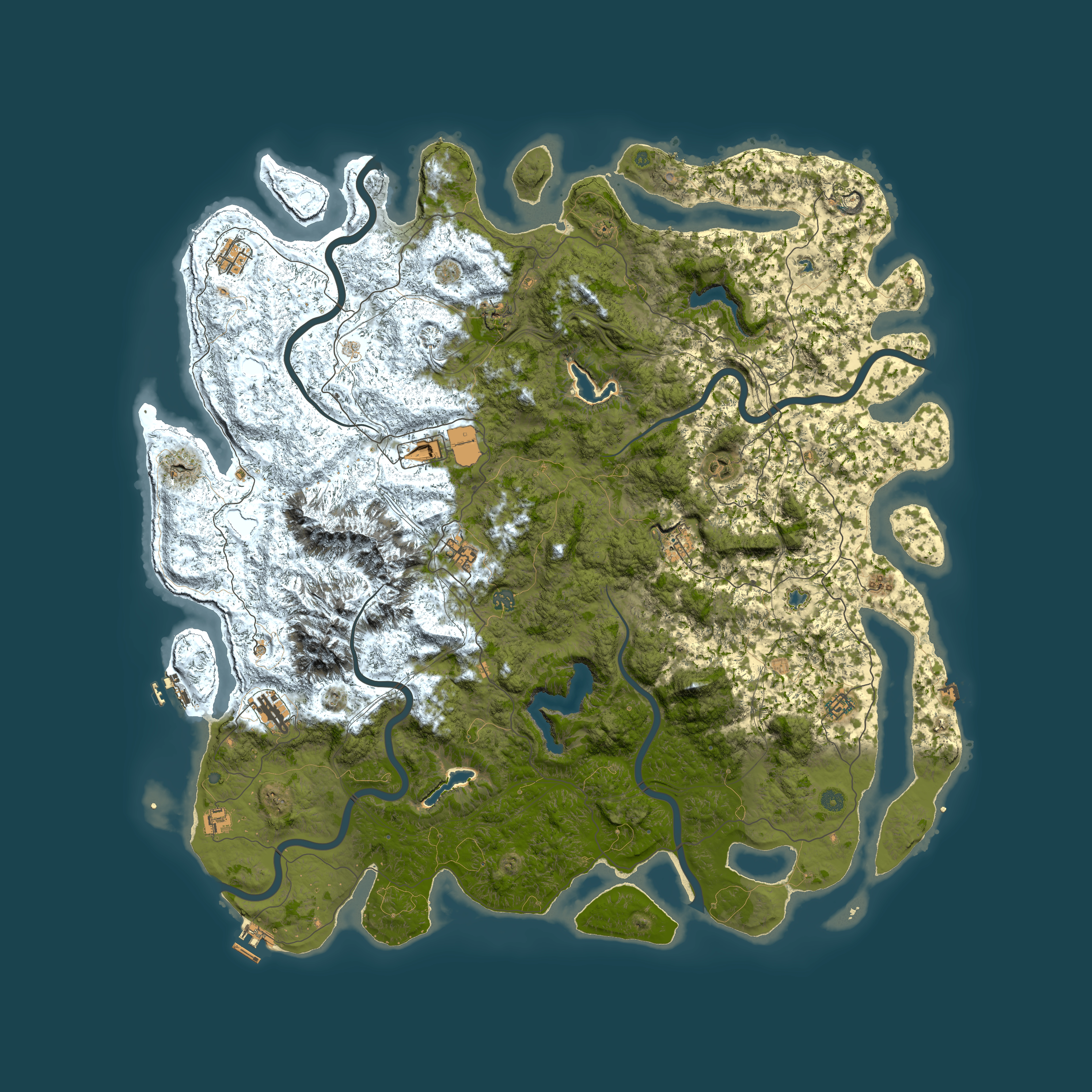 Full top-down render of Rust map seed 1489811398, 5800x5800m