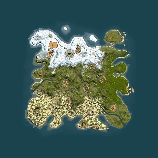 Rust map seed 1845017065, 3650x3650m top-down preview