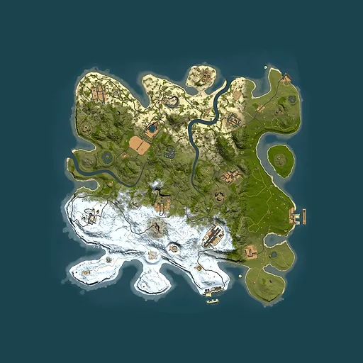 Rust map seed 256814280, 3550x3550m top-down preview
