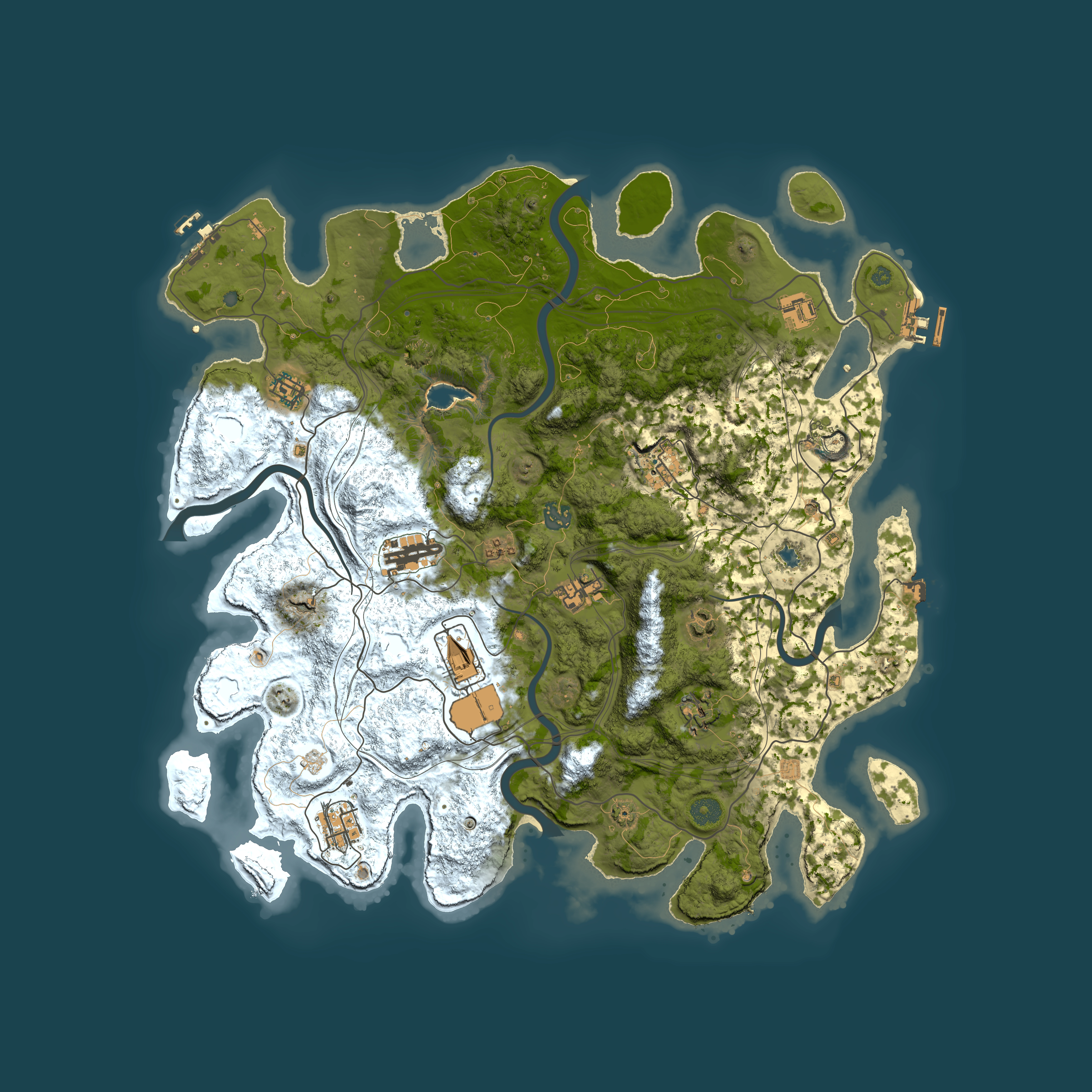 Full top-down render of Rust map seed 1302408032, 4350x4350m