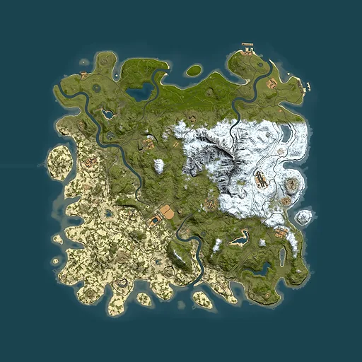 Rust map seed 185079148, 5150x5150m top-down preview