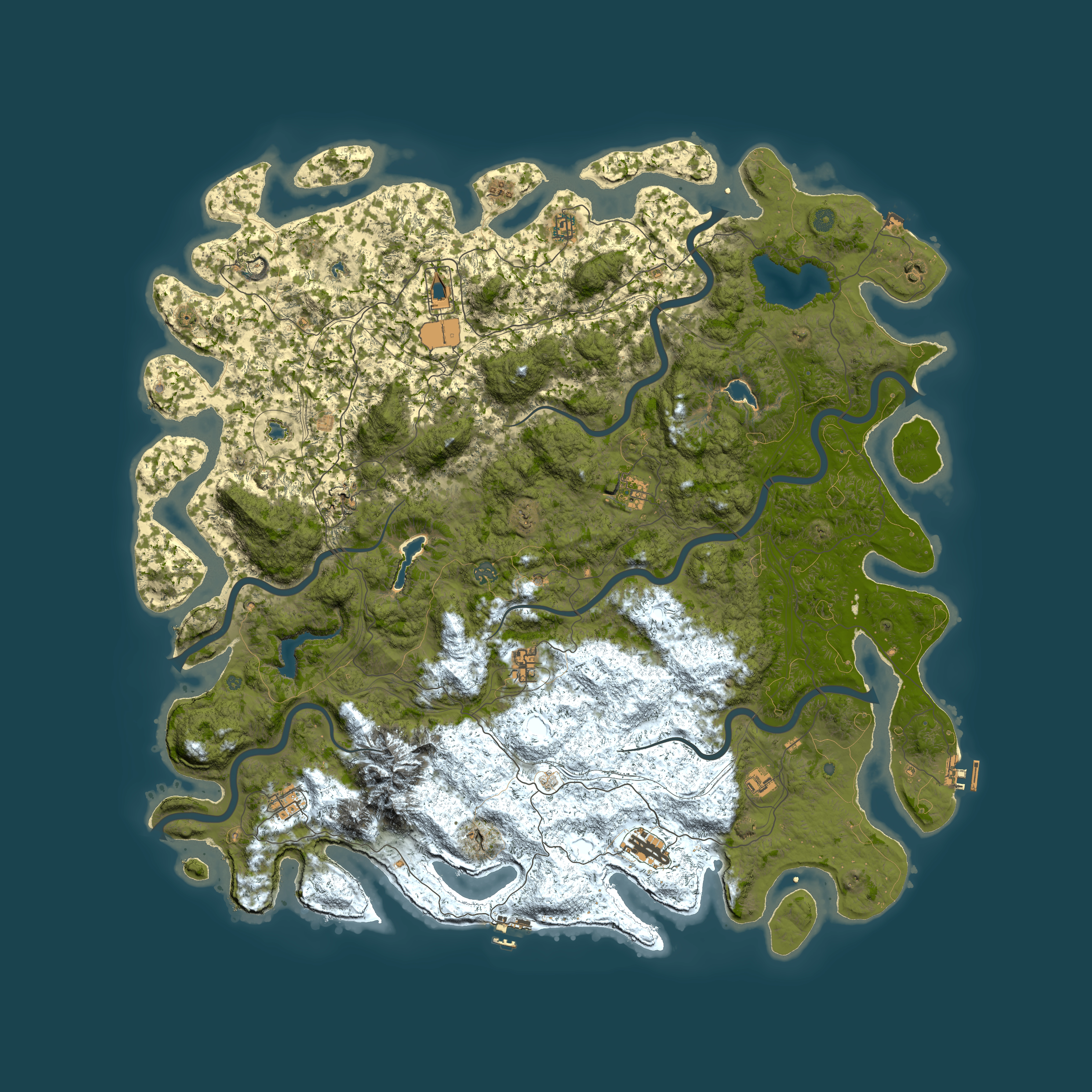 Full top-down render of Rust map seed 1256841652, 5800x5800m