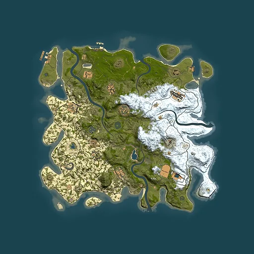 Rust map seed 1430303349, 4200x4200m top-down preview