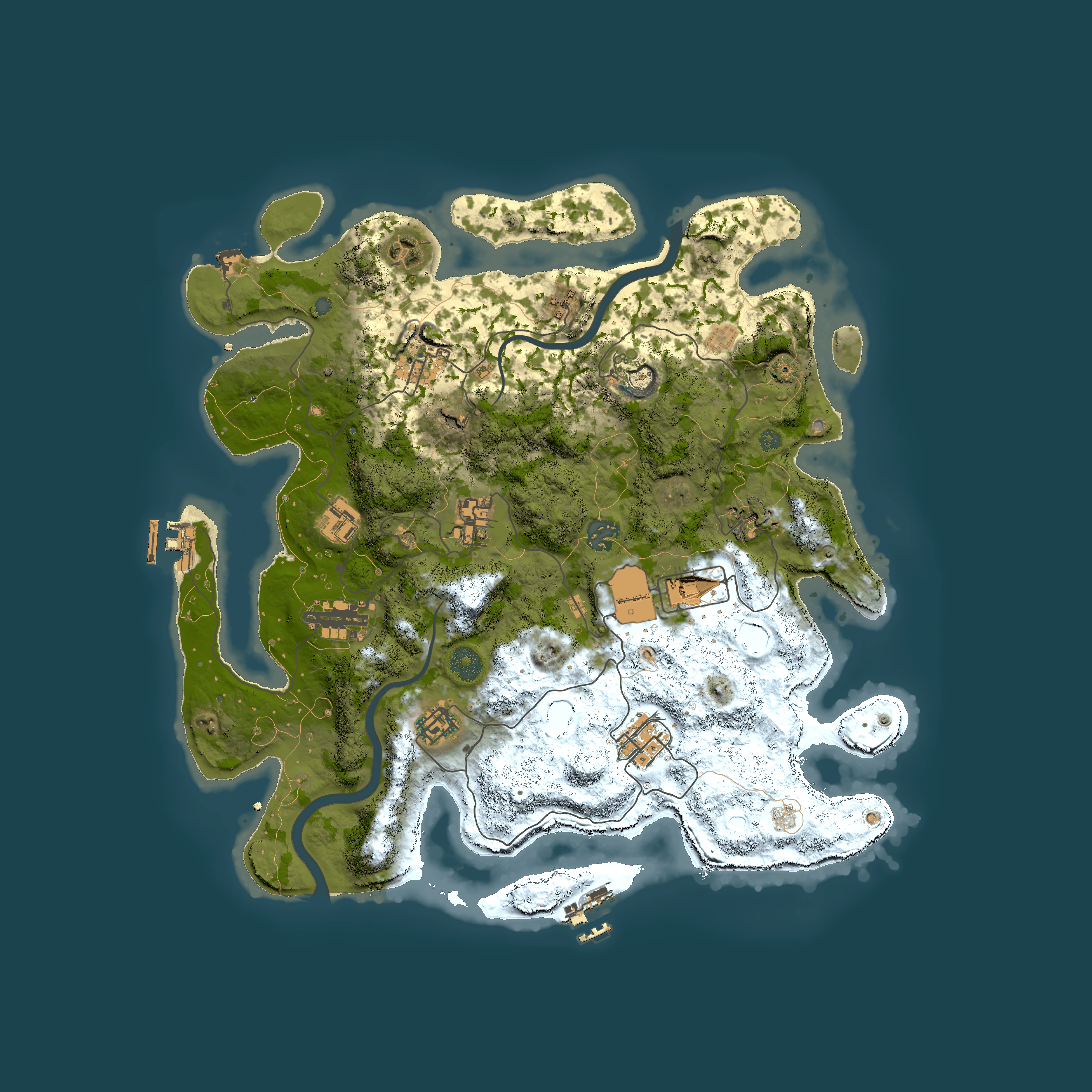 Full top-down render of Rust map seed 1042720415, 3850x3850m
