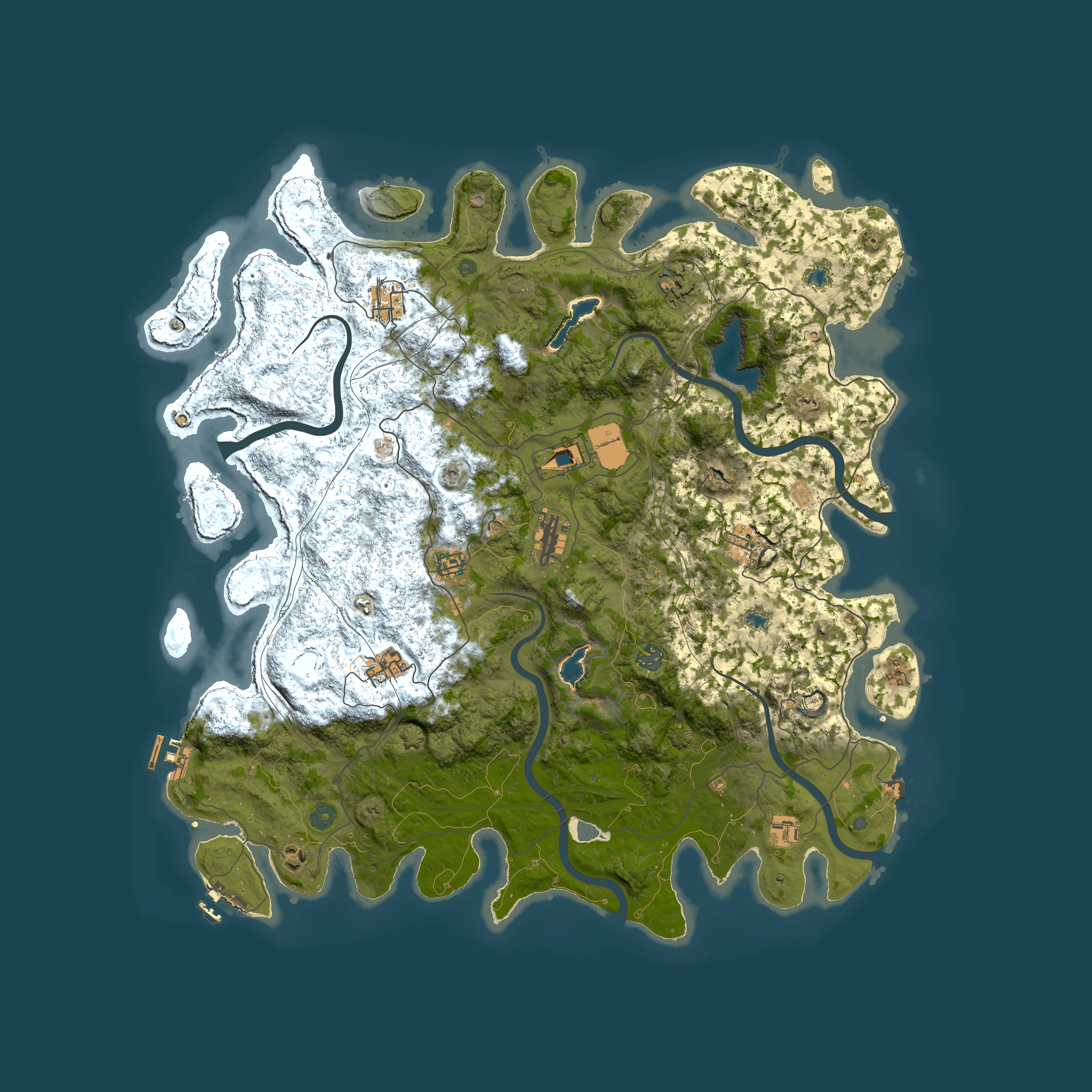 Full top-down render of Rust map seed 1847424386, 4900x4900m