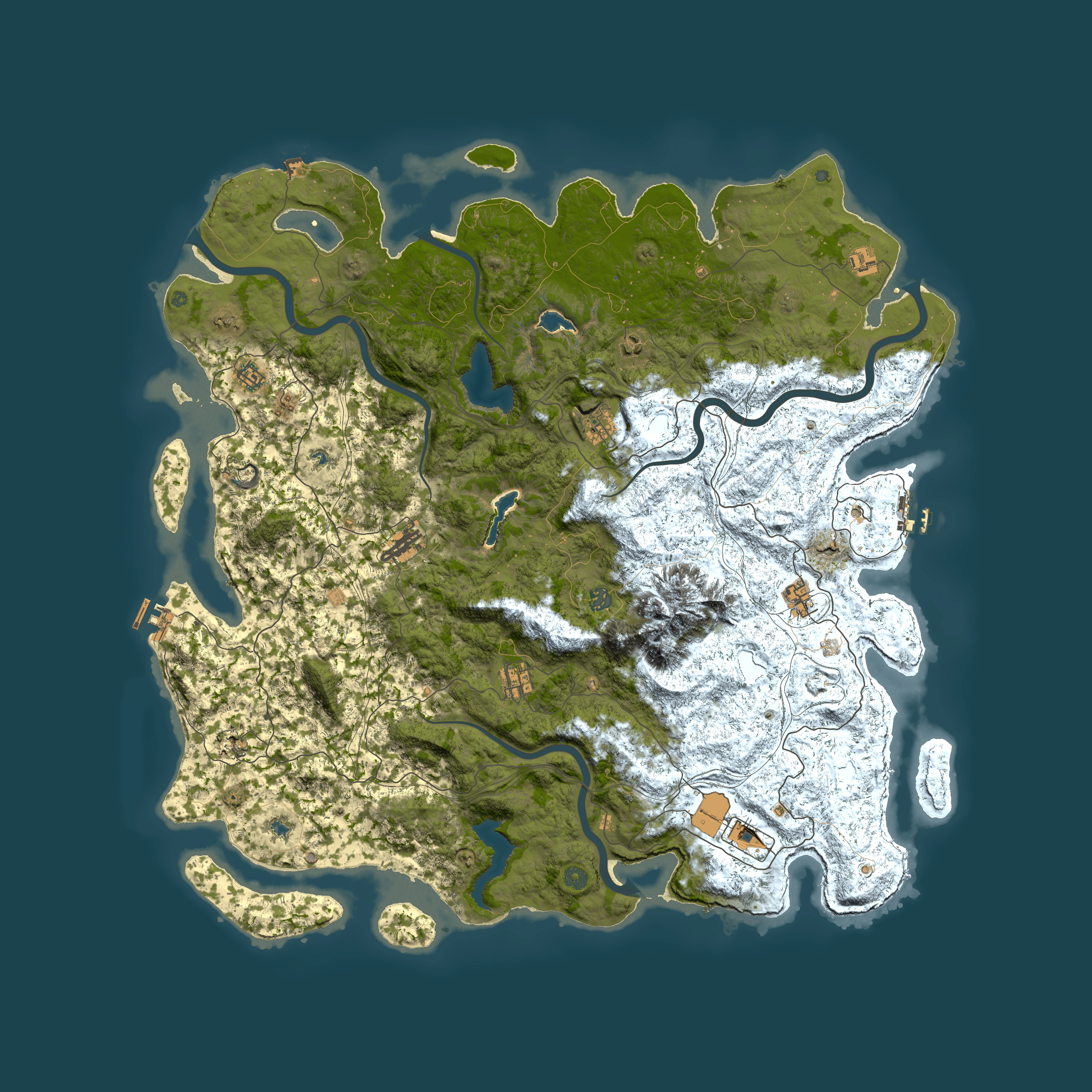 Full top-down render of Rust map seed 322636743, 5550x5550m