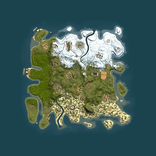 Rust map seed 561446504, 3800x3800m top-down preview