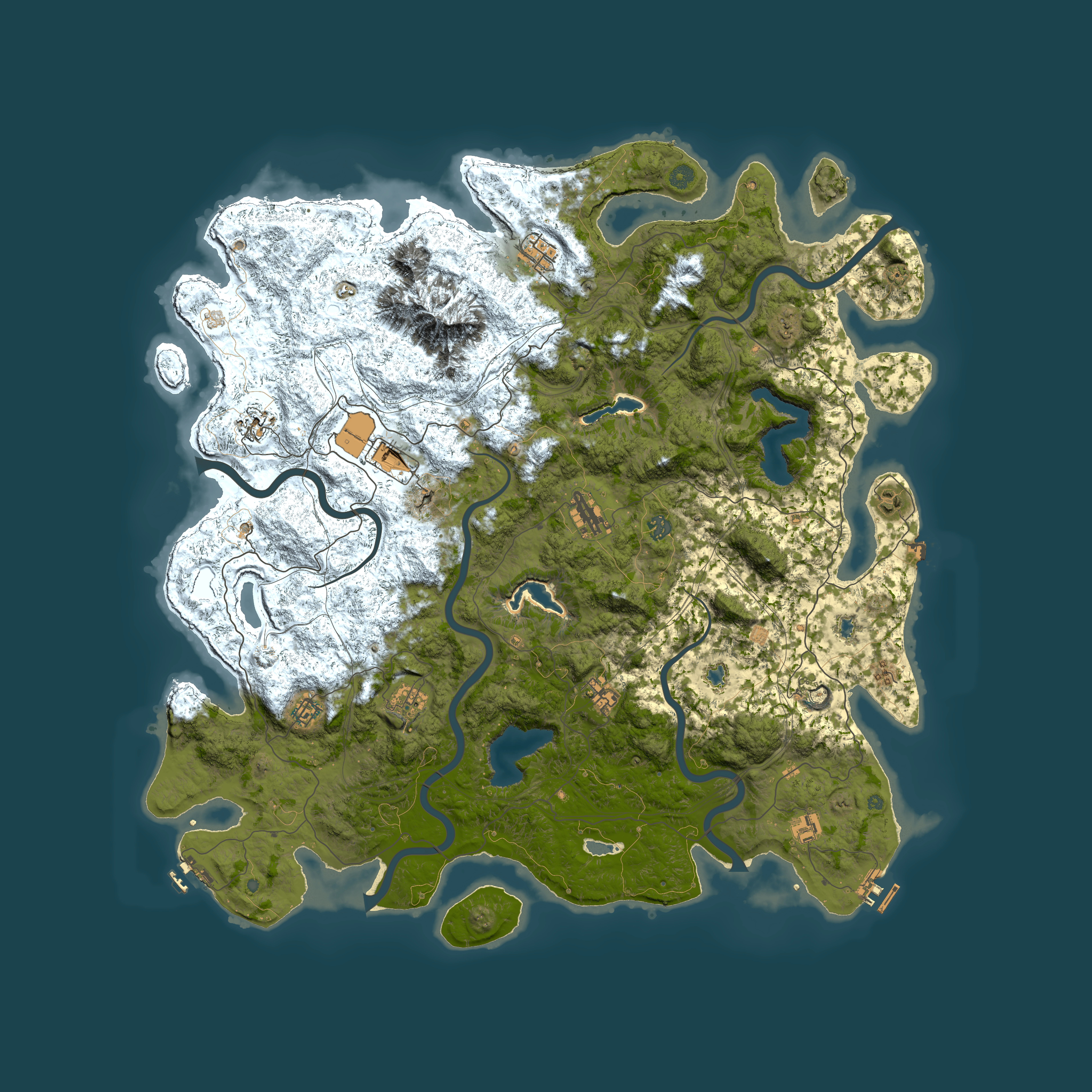 Full top-down render of Rust map seed 591722929, 5400x5400m
