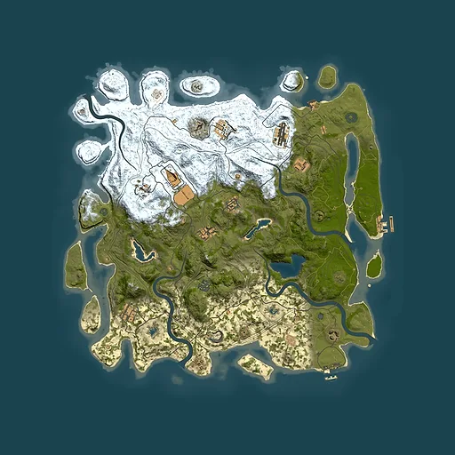 Rust map seed 897862699, 4600x4600m top-down preview