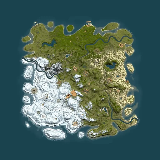Rust map seed 387997668, 5400x5400m top-down preview