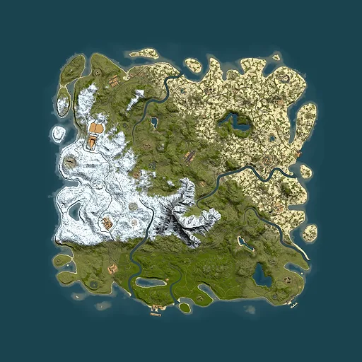 Rust map seed 1226420539, 5700x5700m top-down preview