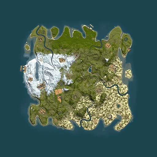 Rust map seed 1328662227, 4400x4400m top-down preview