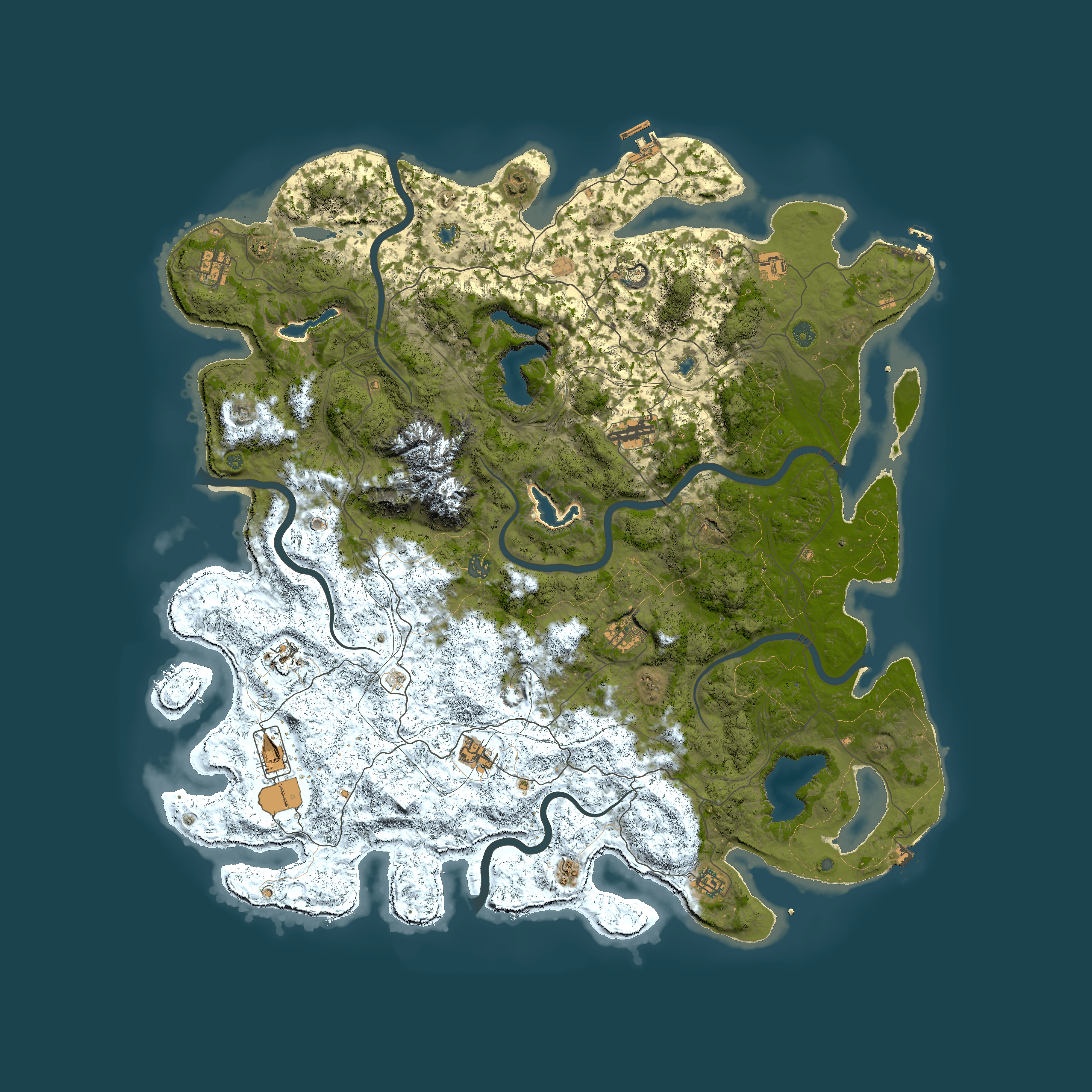 Full top-down render of Rust map seed 1930439909, 5450x5450m
